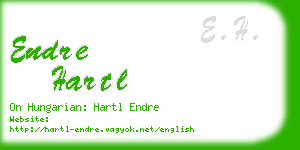 endre hartl business card